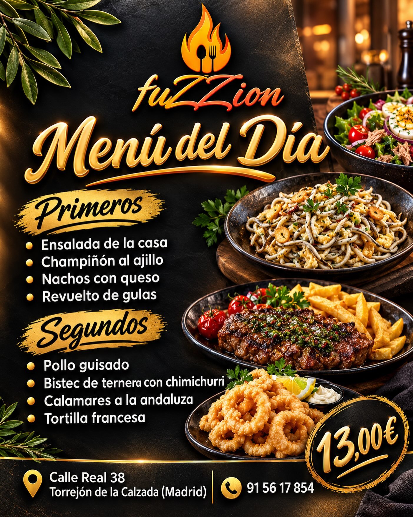 Menú miércoles 9