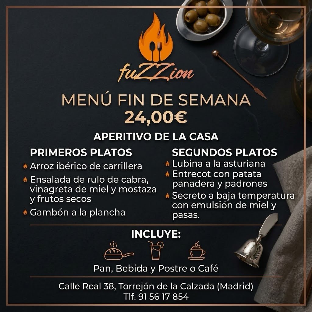 Menú fin de semana